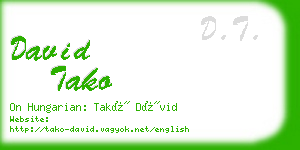 david tako business card